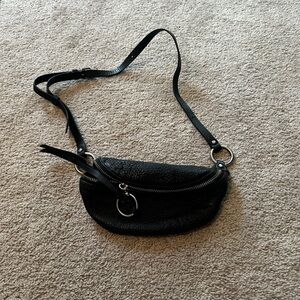 Rebecca Minkoff Black Textured Crossbody Bag